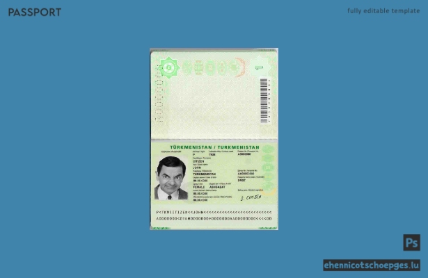 Vorschau eines turkmenischen Reisepassbeispiels